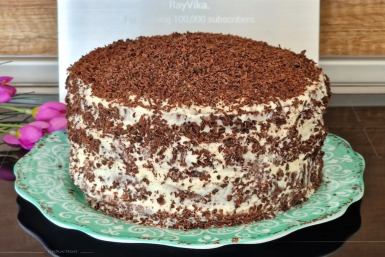 Торт "Чёрный принц" на кефире: быстрый и воздушный десерт за 1 час