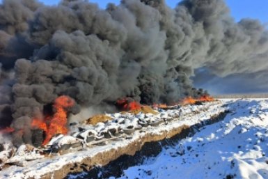 В Москаленском районе заметили сжигание туш скота телеграм- канал (18+) &quotЧП Омск&quot