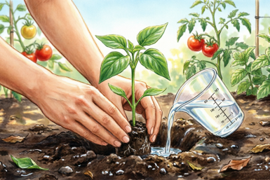 1 стакан в лунку — и перец тронется в рост через неделю: корни здоровые, листья сочные, а плодов пруд пруди