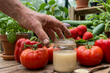 Подкормка без "химии" —  эта болтушка работает как гормон роста, а стоит копейки: поливаю клубнику, томаты и огурцы