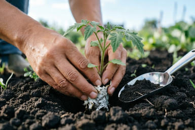 Закапываем 2 ложки в лунку при посадке – забываем про вершинную гниль: томаты вырастут без черной точки